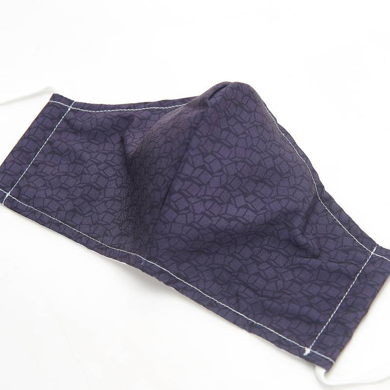 Reusable Face Covers  Black Disrupted Cubes