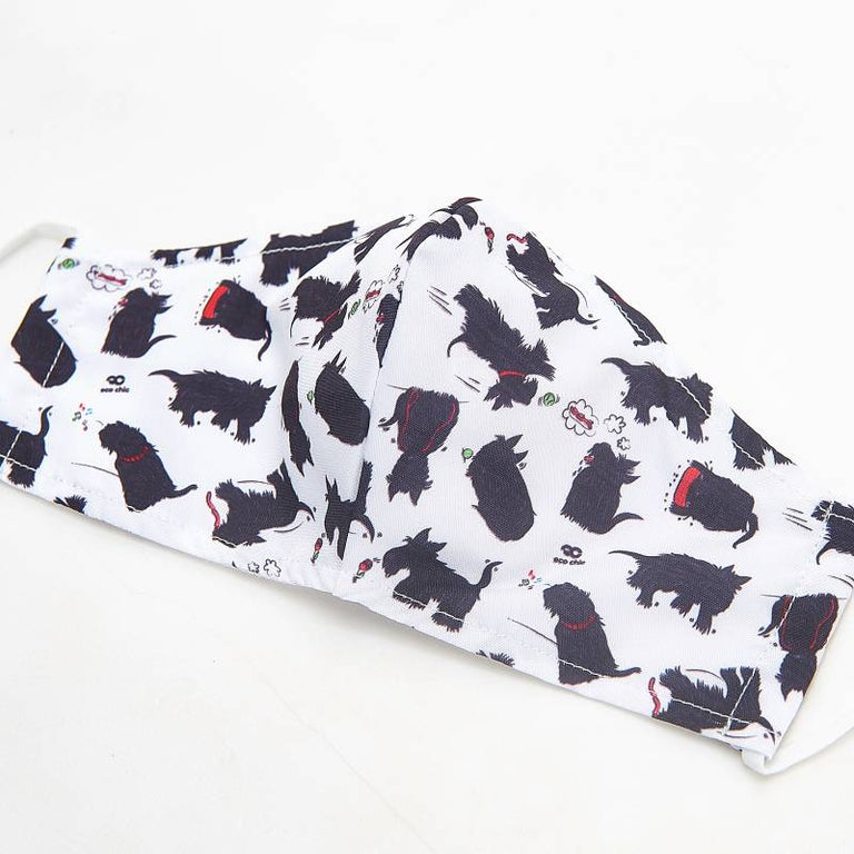 Reusable Face Covers  White Scatty Scotty