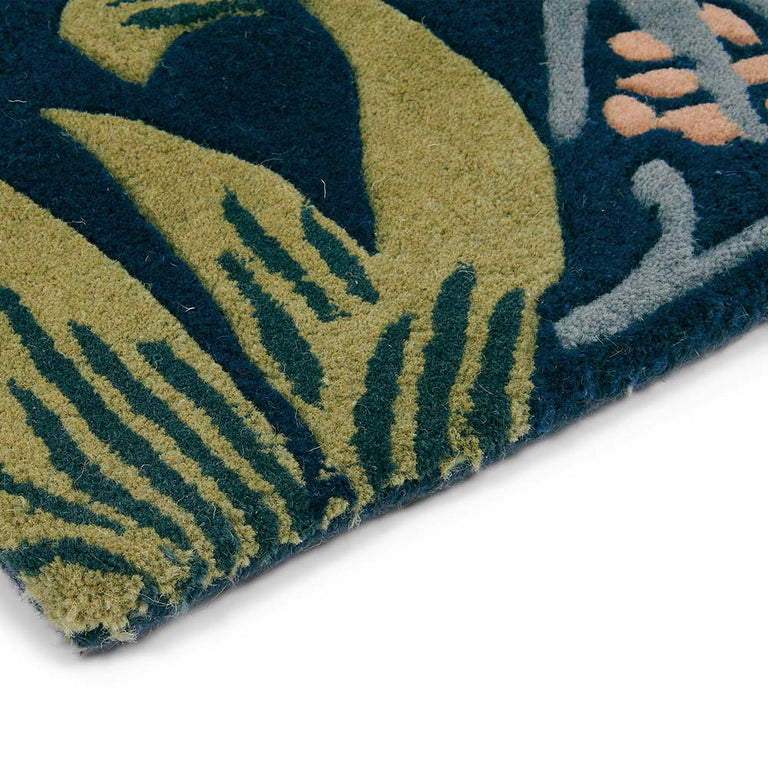 Morris & Co Strawberry Thief Rug Indigo