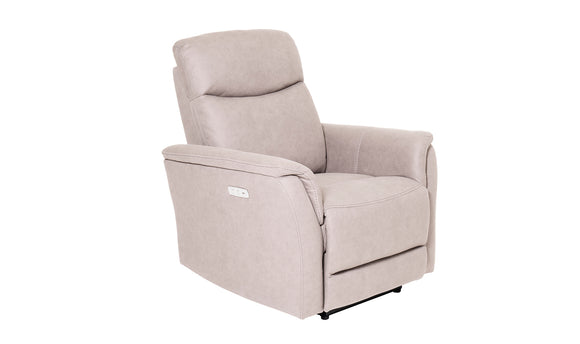 Experience ultimate relaxation with the Matera 1 Seater Electric Recliner Chair in a soothing taupe color. This chair features an electric reclining mechanism, allowing you to easily find your desired position for optimal comfort. The taupe upholstery adds a touch of elegance to any living space.