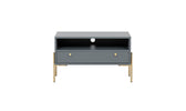 Madrid TV Unit 800  Grey and Gold