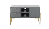 Madrid TV Unit 800mm  with Doors  Grey and Gold