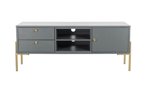 Madrid TV Unit 1200  Grey and Gold