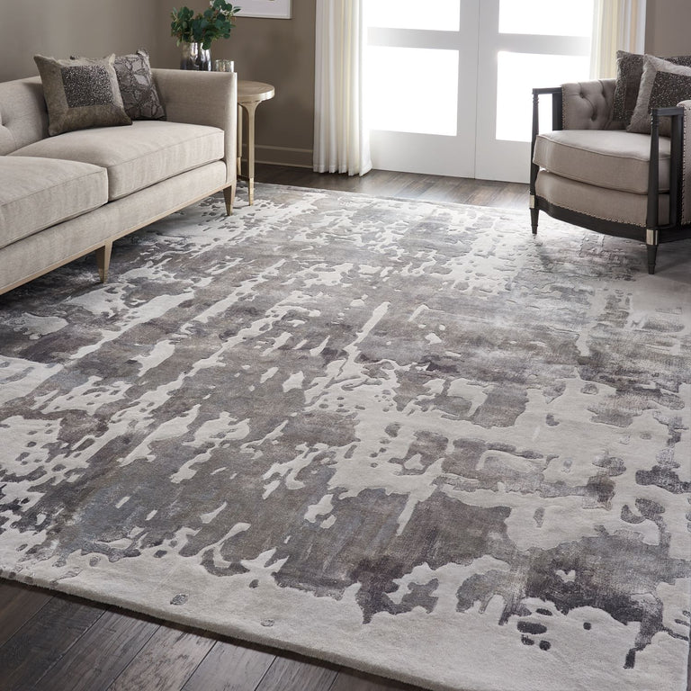 Nourison Prismatic Rug 12 Silver Grey