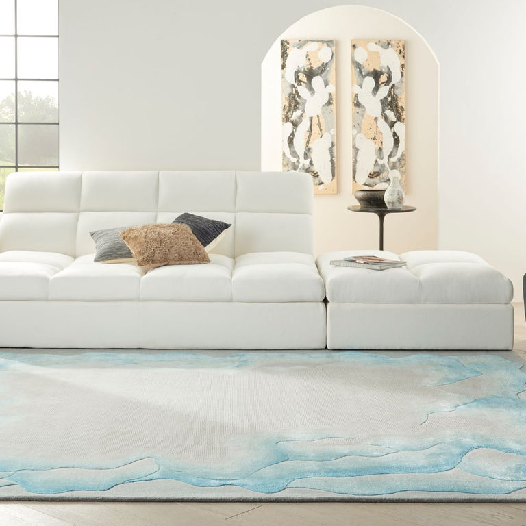 Nourison Prismatic Rug 22 Sea Mist Blue
