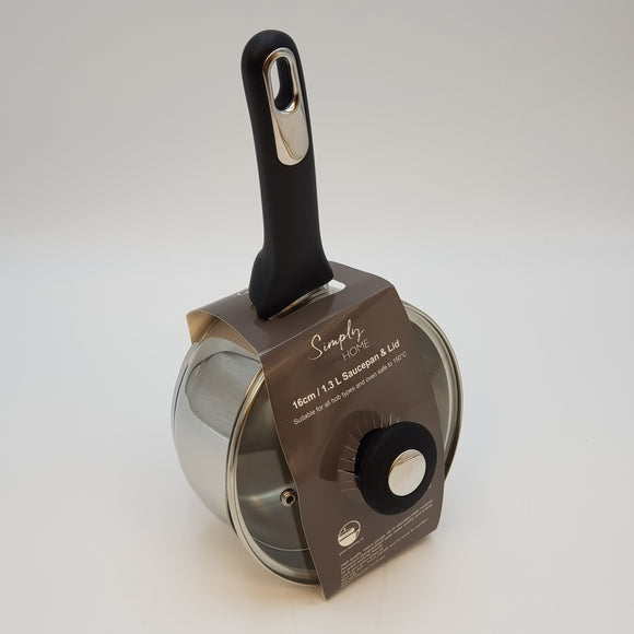 Simply Home Stainless Steel 16cm Saucepan