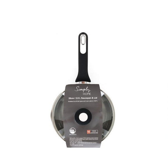 Simply Home Stainless Steel 20cm Saucepan