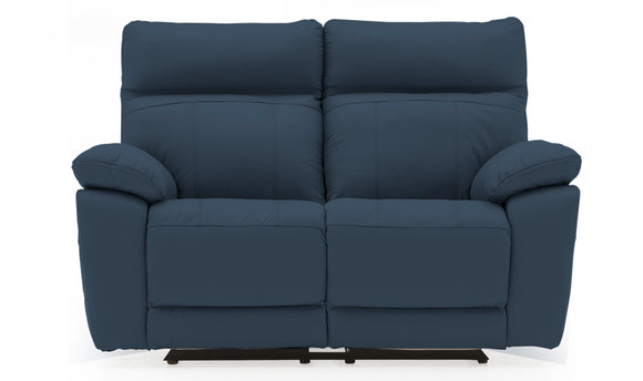 Introducing the Tropea 2 Seater Manual Recliner Sofa in captivating indigo. This sofa combines style and functionality, featuring a manual reclining mechanism that lets you kick back and relax at your preferred angle. Sink into its plush cushions and enjoy the perfect blend of comfort and contemporary design