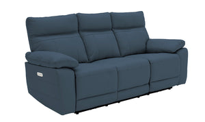 Enhance your living room with the Tropea 3 Seater Electric Recliner Sofa in stylish indigo. This sofa combines modern design with advanced functionality, featuring an electric reclining mechanism that allows you to effortlessly adjust the backrest and footrest. Its indigo upholstery adds a pop of color and contemporary flair to your home decor.