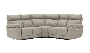Unwind in luxury with the Tropea Corner Group Electric Reclining Sofa in a sleek light grey color. This corner sofa features electric reclining mechanisms, allowing you to find your desired level of comfort effortlessly. The light grey upholstery adds a touch of sophistication and modernity to your living space.