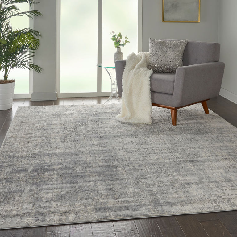 Nourison Rustic Textures Rug 01 Ivory Silver