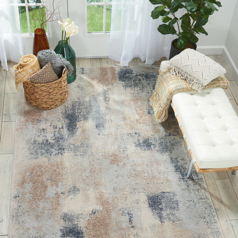 Nourison Rustic Textures Rug 02 Beige Grey