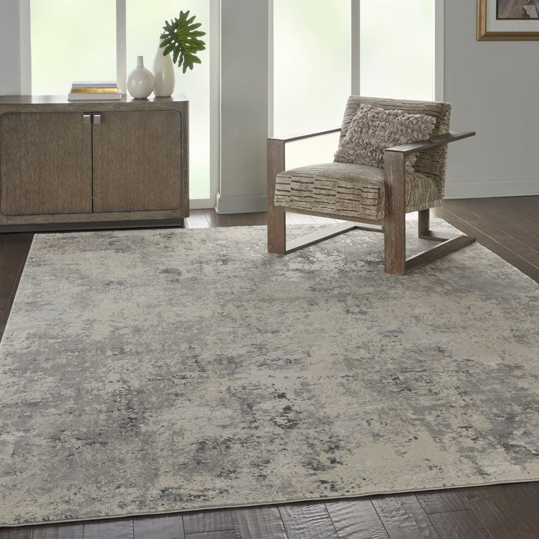 Nourison Rustic Textures Rug 07 Grey Beige