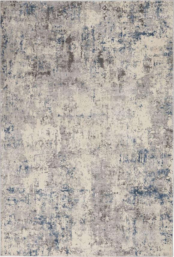 Rustic Textures Rug 07 Ivory Grey Blue