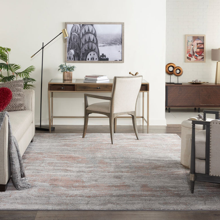 Nourison Rustic Textures Rug 15 Light Grey Rust
