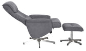 Rayna 1 Seater Recliner Armchair  with Footstool Grey