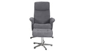 Rayna 1 Seater Recliner Armchair  with Footstool Grey