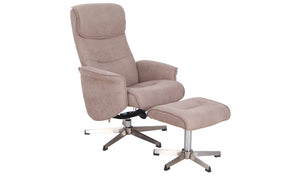 Rayna 1 Seater Recliner Armchair with Footstool Sand