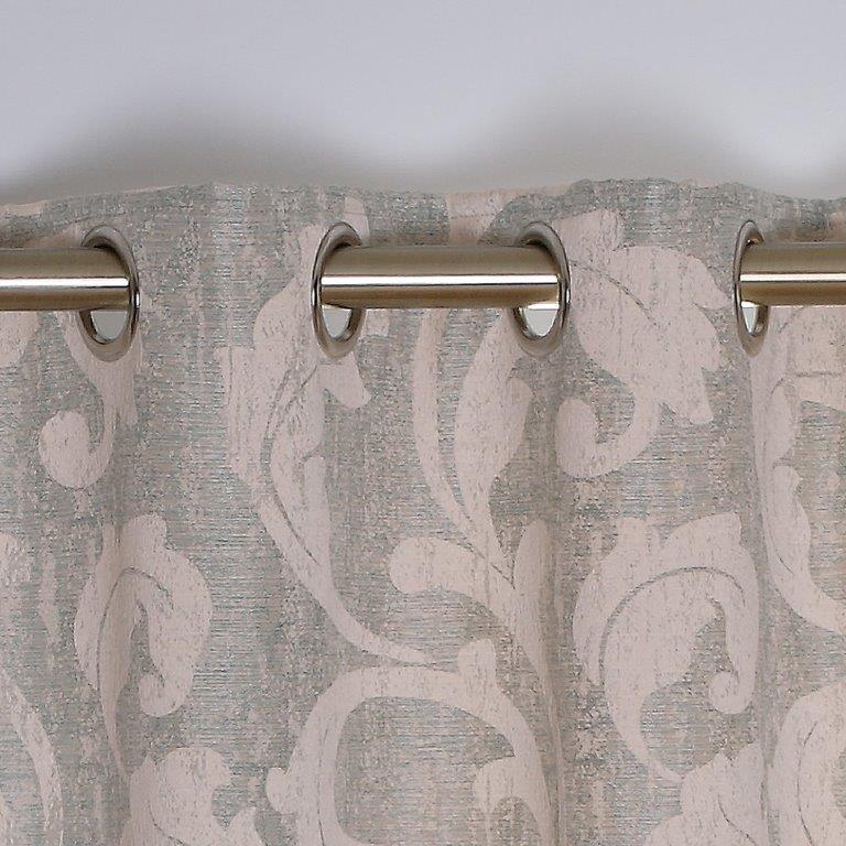 Rochelle Interlined Eyelet Curtains  Duck Egg