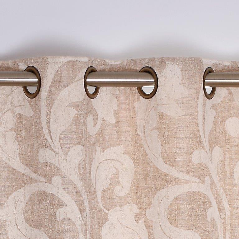 Rochelle Interlined Eyelet Curtains  Sand