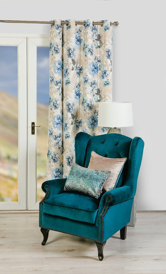 Scatterbox Ava Curtain  Azure