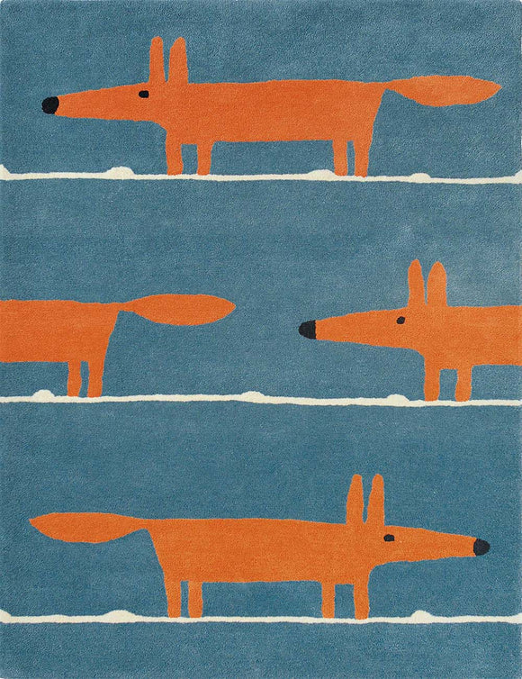 Scion Mr Fox Rug Denim 25318