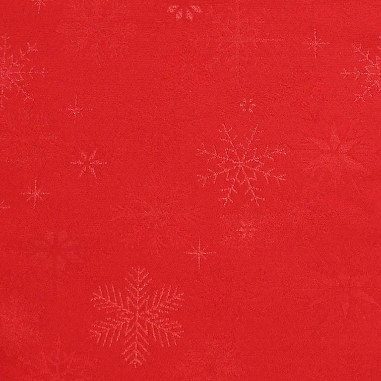 Peggy Wilkins Snow Crystal Tablecloth - Red
