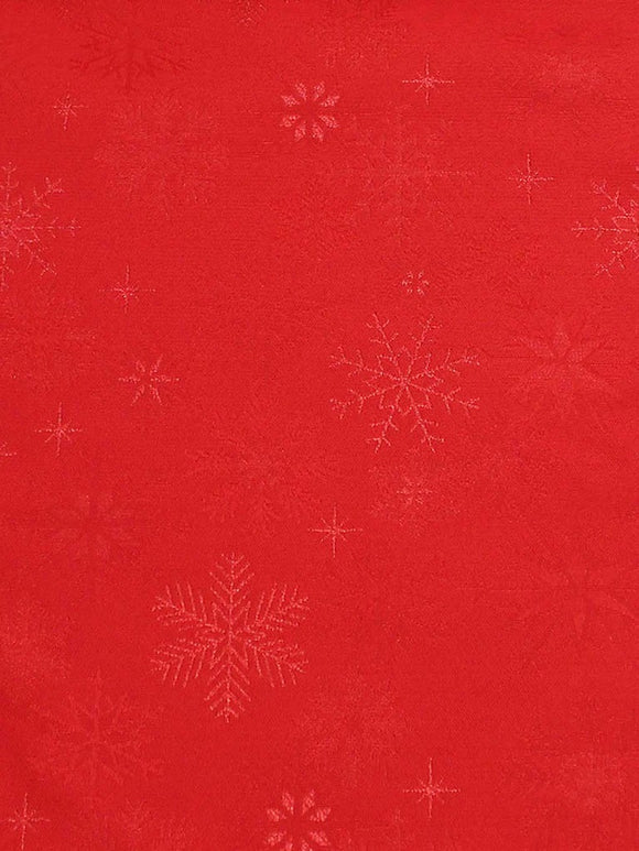 Peggy Wilkins Snow Crystal Tablecloth - Red