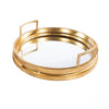 Amelia Mirrored Tray Round Gold