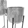 Azure 2 Leaf Planters with Stand Silver