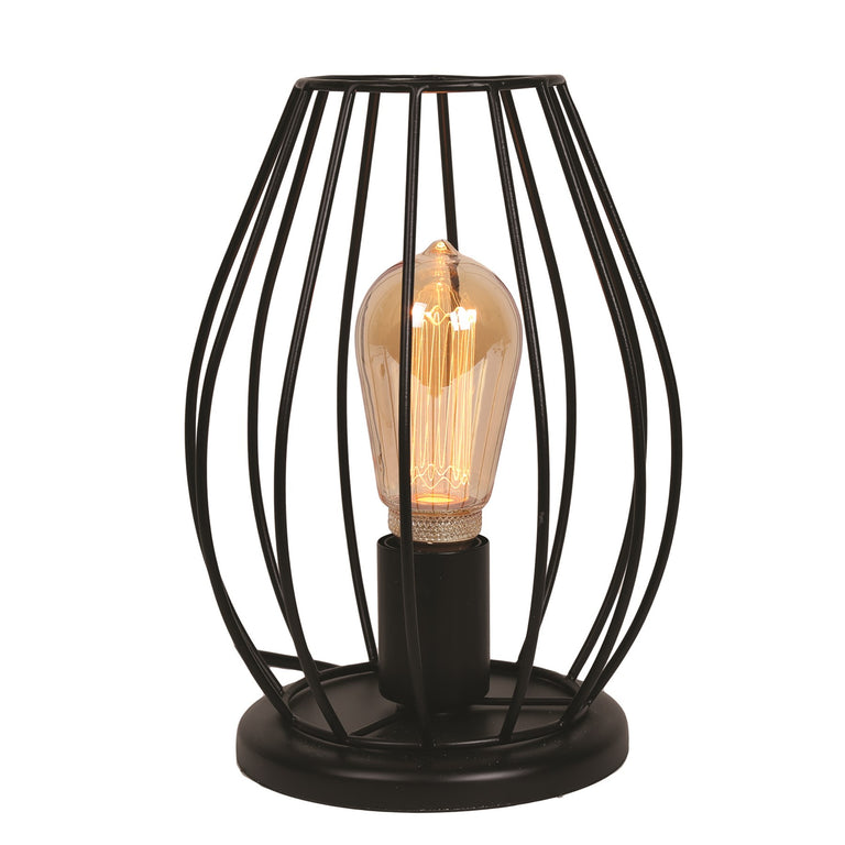 Black Cage Table Lamp