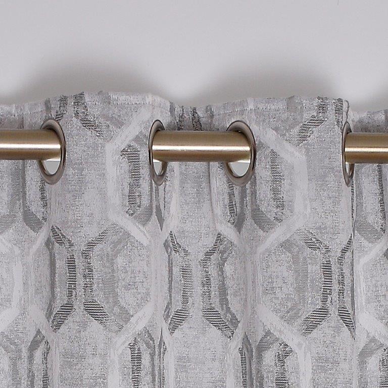 Sultan Interlined Eyelet Curtains  Steel