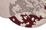 Brink & Campman Ted Baker Shaped Magnolia Rug Burgundy