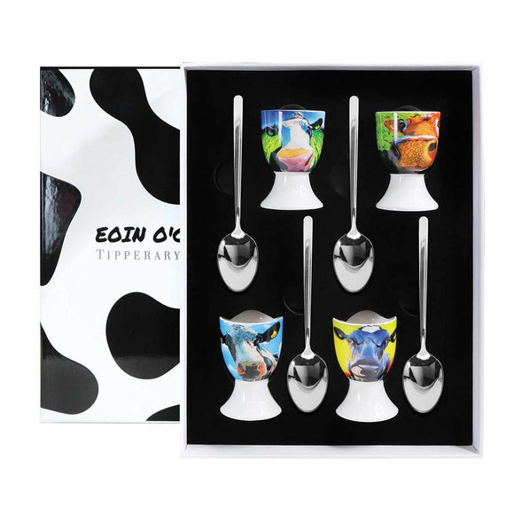 Eoin O Connor Egg Cup and Spoon Set of 4