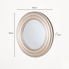 Ridges Wall Mirror Round Champagne