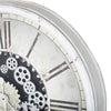 Clockworks Gears Clock White