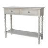 The Lincoln 2 Drawer Console Table in Subtle Grey is a stylish and functional piece that adds a touch of elegance to your entryway or living space. The sleek design features two drawers for convenient storage and a subtle grey finish that complements a variety of interior styles.