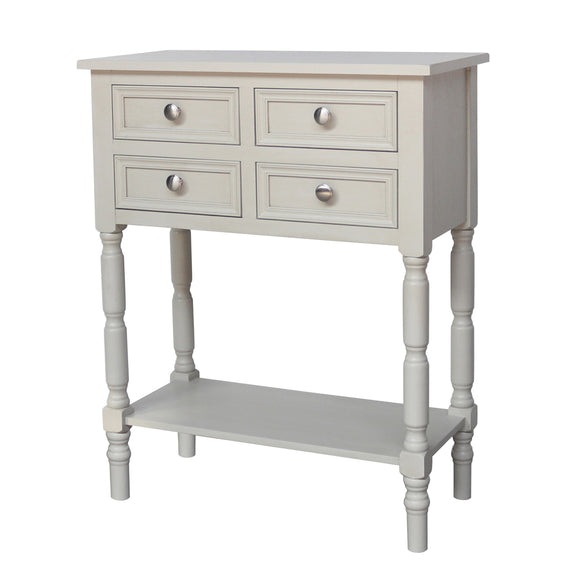 Lincoln 2+2 Drawer Console Table Subtle Grey