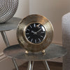 Globe Mantle Clock Round Brass
