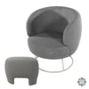 Mona Accent Chair And Footstool Set Dove Grey