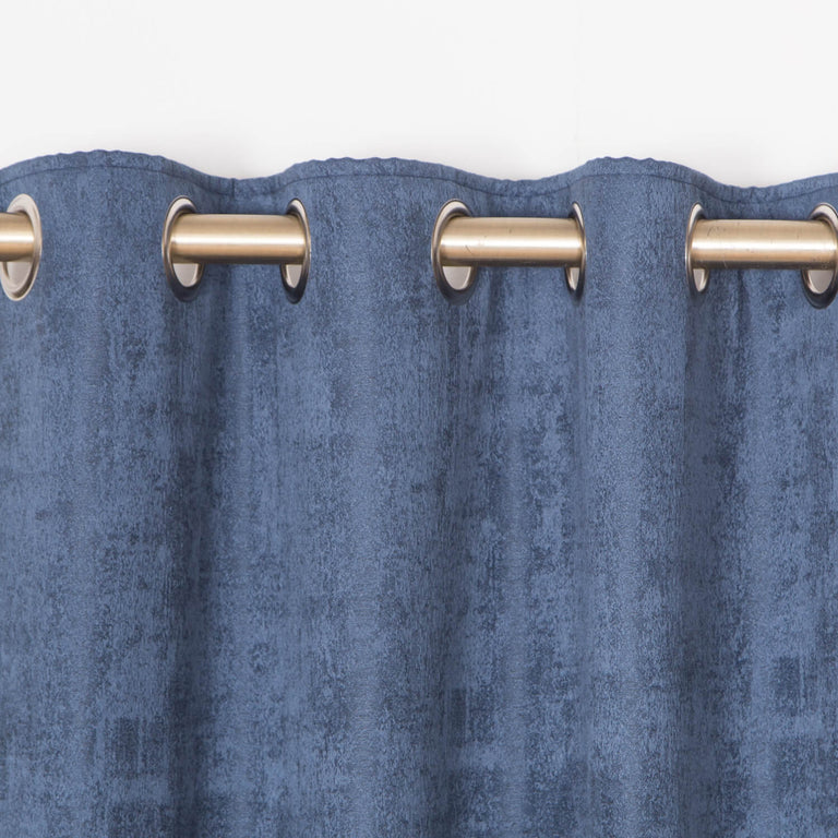 Fiesta Interlined Eyelet Curtains  Midnight