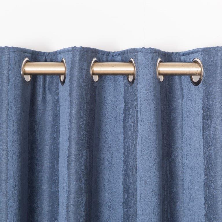 Toulon Interlined Eyelet Curtains  Navy