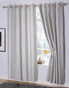 Toulon Interlined Eyelet Curtains  Silver