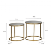 Avery S2 Side Tables Round Mirrored Gold