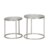Avery S2 Side Tables Round Mirrored Silver