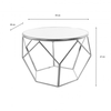 Geometric Coffee Table Mirrored Silver