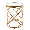 Spirals S2 Side Tables With Mirror Gold
