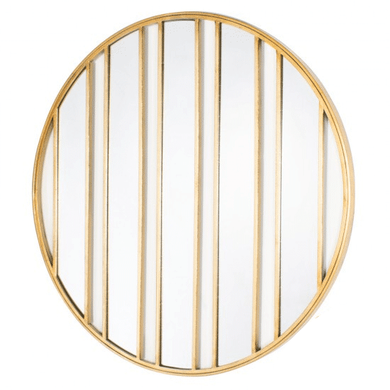 Harriet Stripes Wall Mirror Gold 92cm