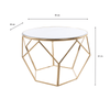 Geometric Coffee Table Mirrored Gold