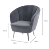 Kendall Accent Chair Charcoal Grey